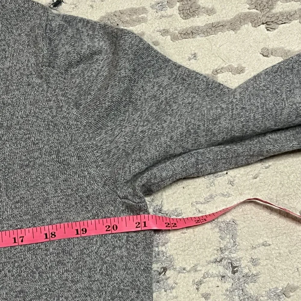 Banana Republic V Neck Sweater Men's Sz L Pima Cotton Cashmere Gray Long Sleeve